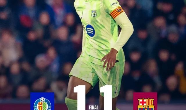 狗子28app-【西甲】孔德连场破门，巴萨客场1比1战平赫塔费